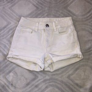 White high rise shorts